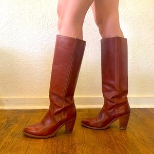 Fry Tall Boots Medium warm brown size 7